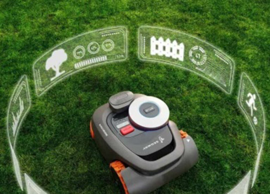 Cut to edge online robot mower